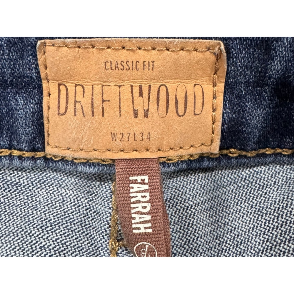 Driftwood Classic Fit Sailor Button Flare Jeans Dark Wash Women's 27 - Picture 7 of 12